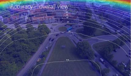 Achieved accuracy example in a real scene