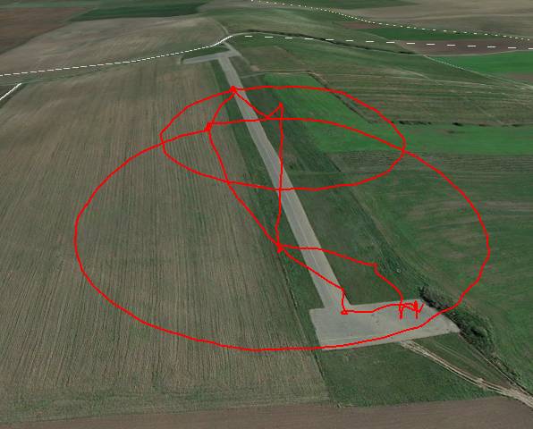 UAV trajectory projected onto ground