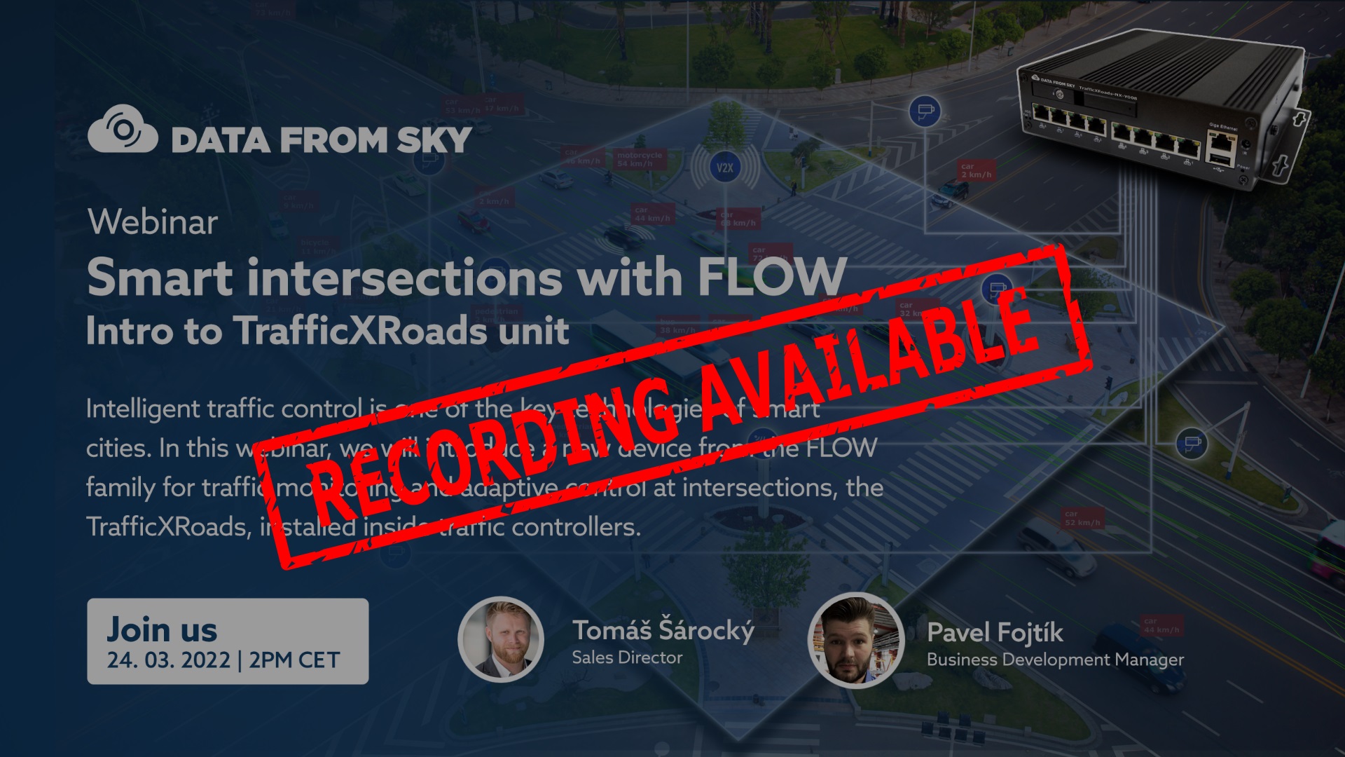 inar recording available Smart intersection with FLOW Intro to