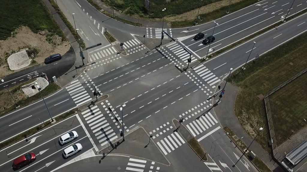 varazdin TOP DOWN view of the intersection crossing
